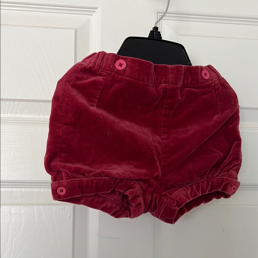 Baby Boden Pink Velvet Bloomers